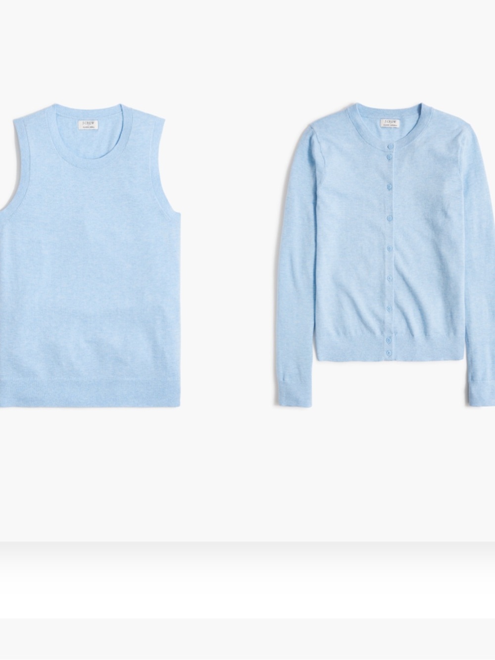 J. Crew Factory Blue classic shell Tank Sz M Cardigan sweater Large